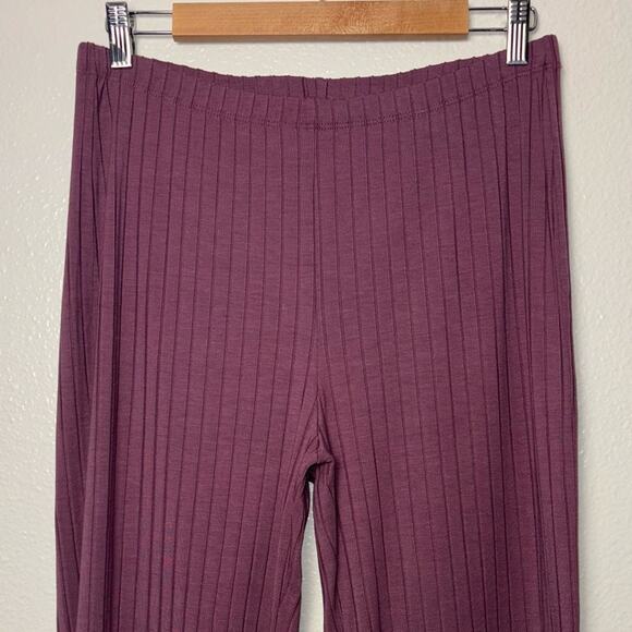 Eileen Fisher Rib Ankle Pant Women's Size Medium Relaxed Fit Elastic Waist Fig - Picture 5 of 16